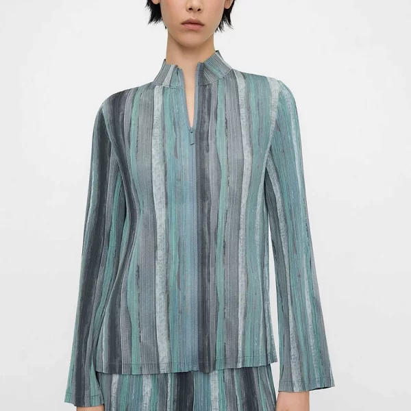 ADOLFO DOMINGUEZ Adolfo Domínguez γυναικείο jacket με ριγέ σχέδιο - 236011157 Μπλε