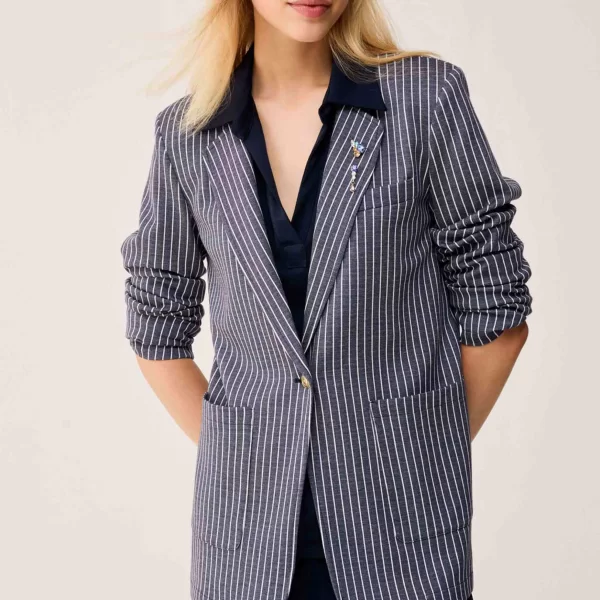 Pennyblack γυναικείο σακάκι με ριγέ σχέδιο 
