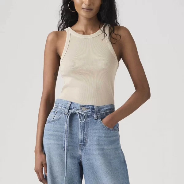Levi's® γυναικείο αμάνικο τοπ ribbed Slim Fit 