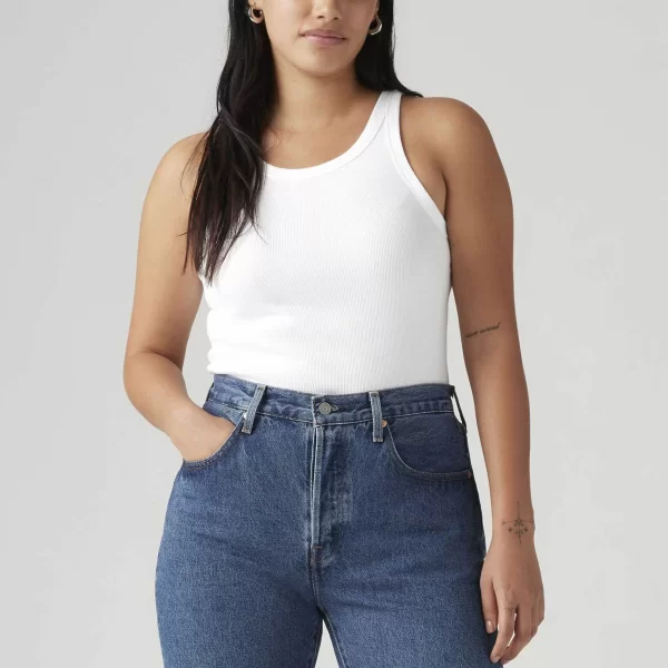 Levi's® γυναικείο αμάνικο τοπ ribbed Slim Fit 