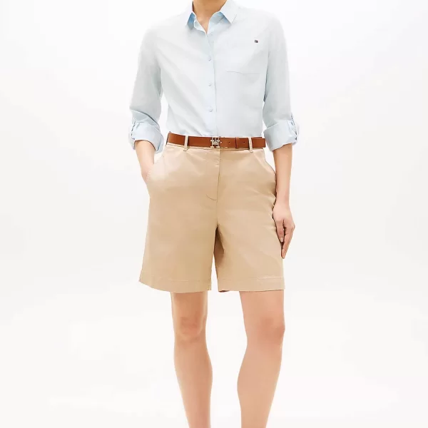 TOMMY HILFIGER Tommy Hilfiger γυναικεία βερμούδα chino Regular Fit - WW0WW49648 Μπεζ
