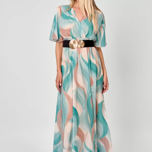 DRESS UP ΦΟΡΕΜΑ MAXI ΜΕ ΕΜΠΡΙΜΕ PRINT Βεραμάν