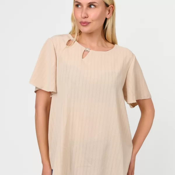 DRESS UP ΜΠΛΟΥΖΑ ΚΟΝΤΟΜΑΝΙΚΗ Μπεζ