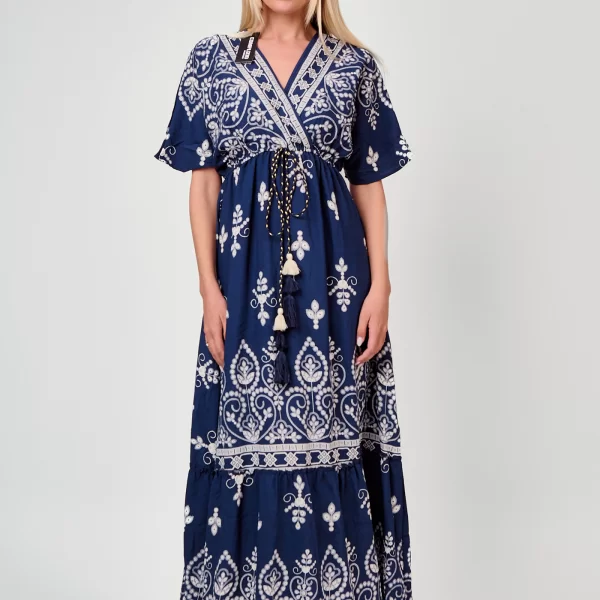 DRESS UP ΦΟΡΕΜΑ MAXI ΜΕ ΚΕΝΤΗΜΑ Μπλε