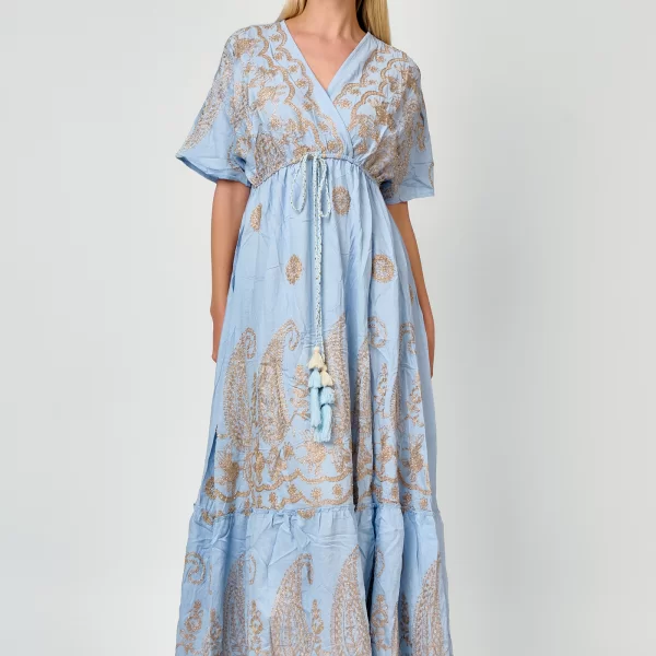 ΦΟΡΕΜΑ MAXI ΜΕ ΚΕΝΤΗΜΑ ΚΑΙ ΔΕΣΙΜΟ Σιέλ