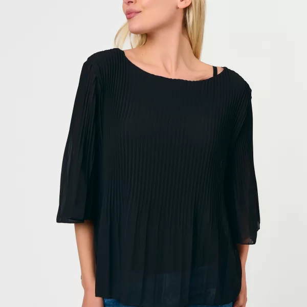 DRESS UP ΜΠΛΟΥΖΑ ΠΛΙΣΕ Μαύρο