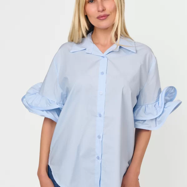 ΠΟΥΚΑΜΙΣΟ ΜΕ ΒΟΛΑΝ ΜΑΝΙΚΙ Σιέλ