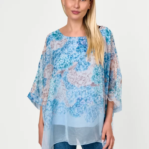 DRESS UP ΜΠΛΟΥΖΑ ΑΕΡΙΝΗ ΦΛΟΡΑΛ Σιέλ