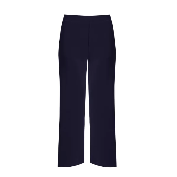 Μονόχρωμη παντελόνα με ελαστική μέση