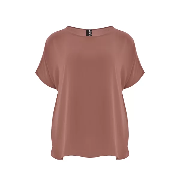 MAT FASHION Μπλούζα κρεπ με στρογγυλή λαιμόκοψη