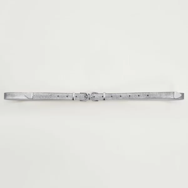 Ζώνη δερμάτινη με διπλή αγκράφα
