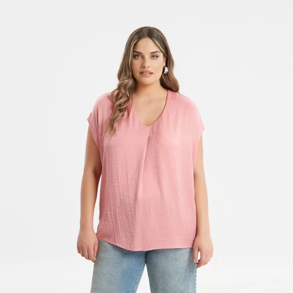 Μπλούζα σατέν με πιέτα