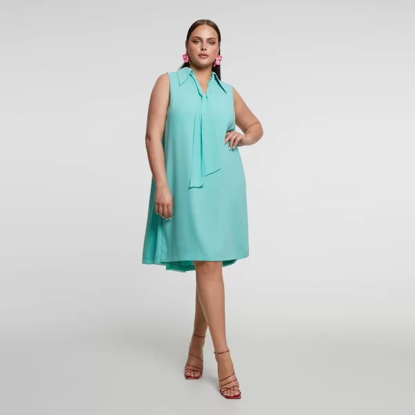 Αμάνικο φόρεμα με δέσιμο στον λαιμό