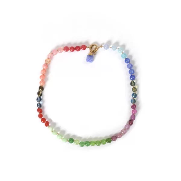 Κολιέ με πολύχρωμες πέτρες