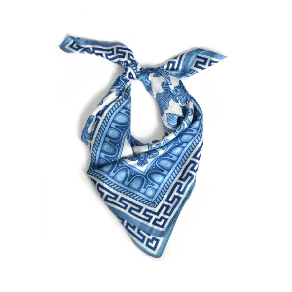 MAT FASHION Σατέν φουλάρι με porcelain print