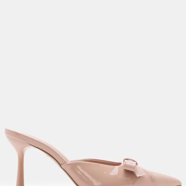 Mules Μυτερά με Διακοσμητικό Φιόγκο - Nude