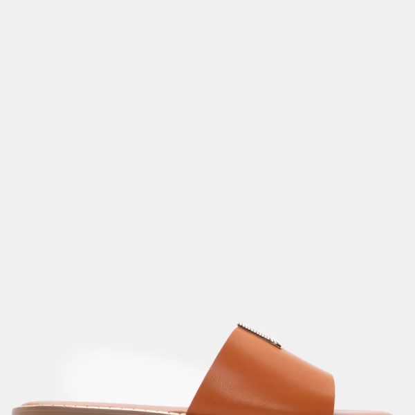 LUIGI DESIGN - Flat Σανδάλια με Μεταλλική Λεπτομέρεια - Κάμελ