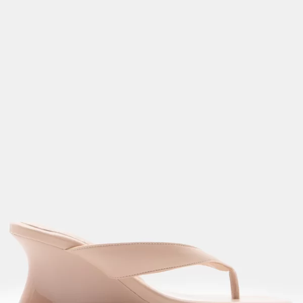 Mules Wedge Μονόχρωμες - Μπεζ