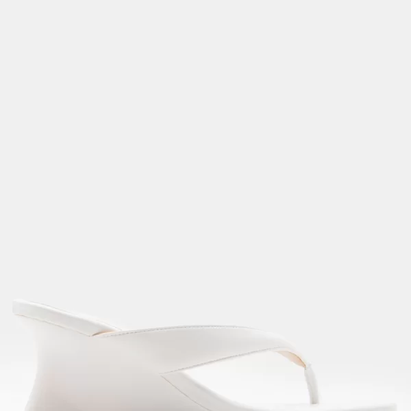 Mules Wedge Μονόχρωμες - Λευκό