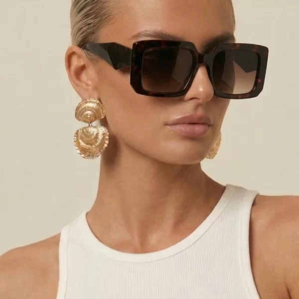 Γυαλιά Ηλιού Oversized - Animal Print