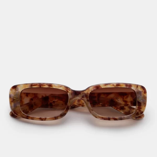 Γυαλιά Ηλιού Rectangle Style - Animal Print-Μπεζ