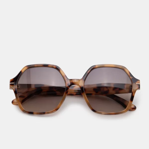 Γυαλιά Ηλιού Square - Animal Print-Μπεζ