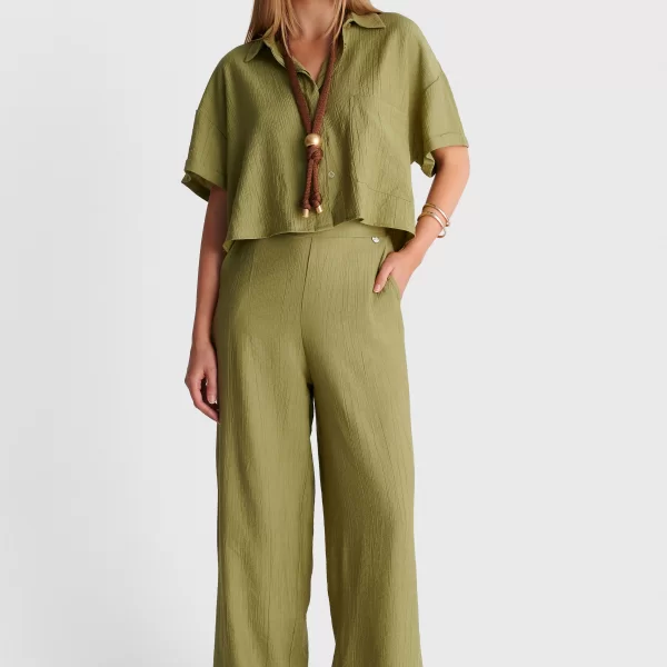 Παντελόνα αέρινη με λάστιχο - 5206179127905