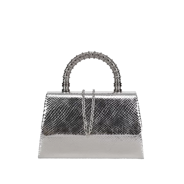 Ασημί τσάντα χειρός